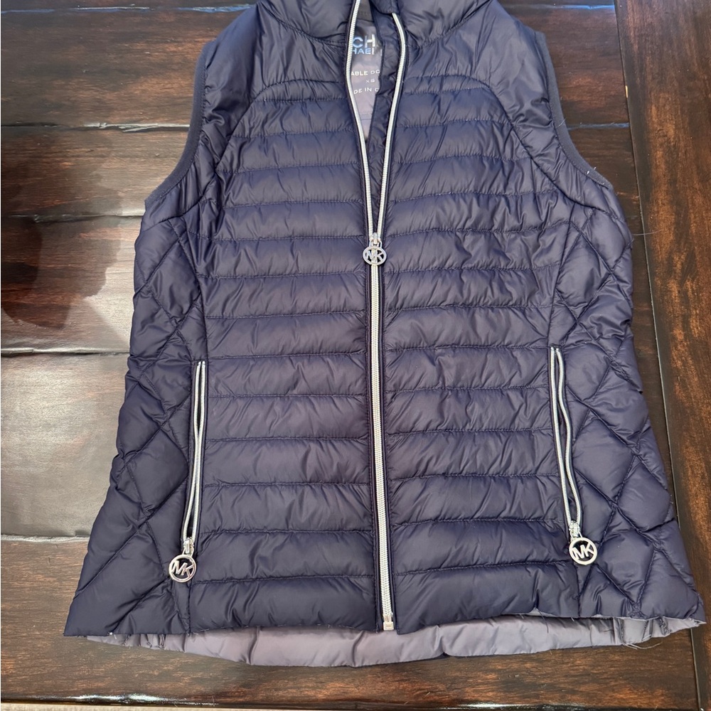 Michael Kors Women's Dark Blue Quilted Vest